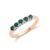 9ct Yellow Gold Diamond & Emerald Eternity Ring
