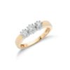 18ct yellow gold diamond three stone  GDR0042