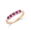9ct Yellow Gold Diamond & Ruby Eternity Ring GDR0036