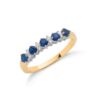 9ct Yellow Gold Diamond & Blue Sapphire Eternity Ring GDR0035