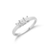 18ct White Gold 0.50ct Princess Cut Diamond Trilogy Ring  GDR0479