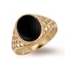 Gents 9ct gold onyx ring  GR0161