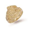 9ct yellow gold saddle ring GR0106