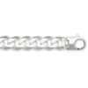 Gents silver curb link bracelet 1210t